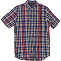TOMMY HILFIGER Camisa de manga corta New York Fit para hombre Medium Blue Check