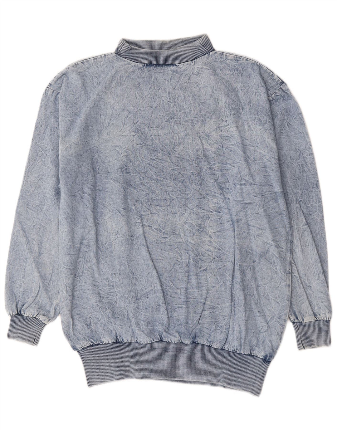 Vintage mujer sudadera de gran tamaño Jumper EU 44 XL Algodón Azul