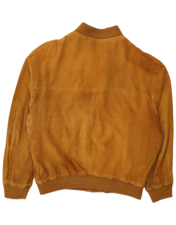 Vintage hombres ante bomber chaqueta Reino Unido 42 XL marrón