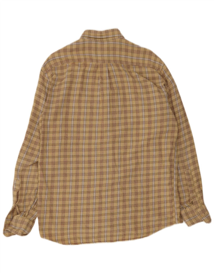 Hugo Boss Camisa de franela para hombre Talla 41 Cuadros beige grandes