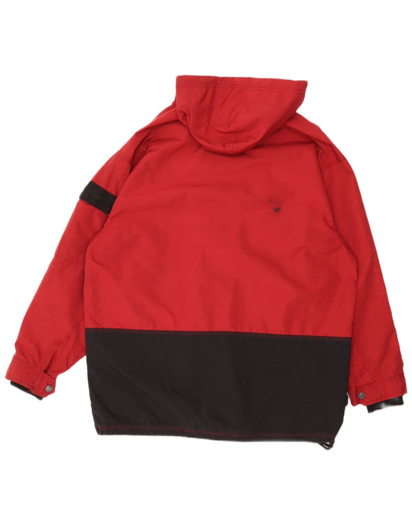 Gotcha Chaqueta anorak con capucha para hombre UK 40 Large Borgoña Colorblock Nylon