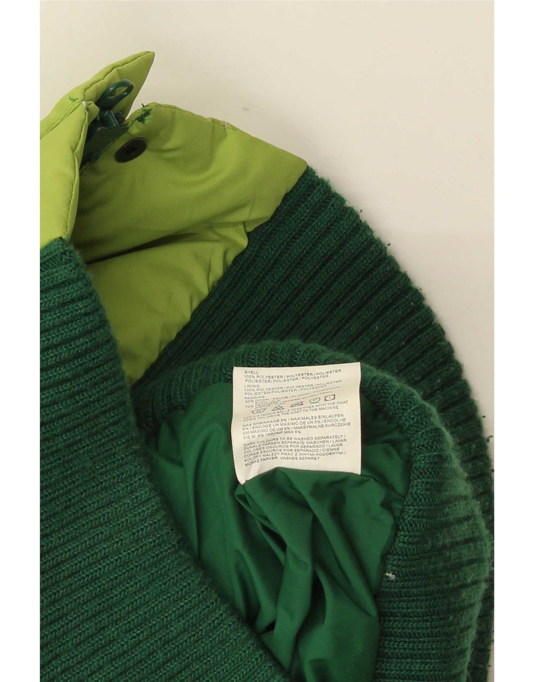Only Chaleco acolchado para mujer ES 40 Small Verde Colorblock Poliéster