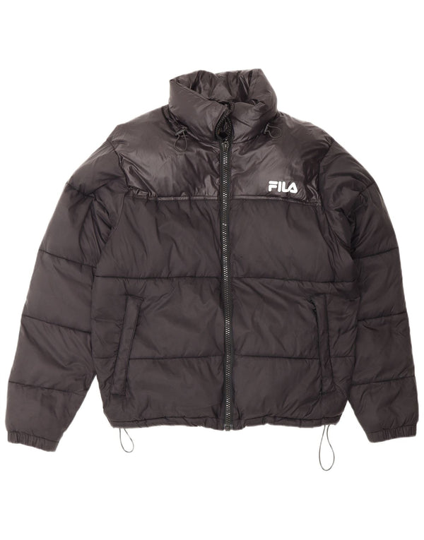 Fila Chaqueta acolchada holgada para hombre UK 36 Small Black Nylon
