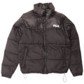 Fila Chaqueta acolchada holgada para hombre UK 36 Small Black Nylon