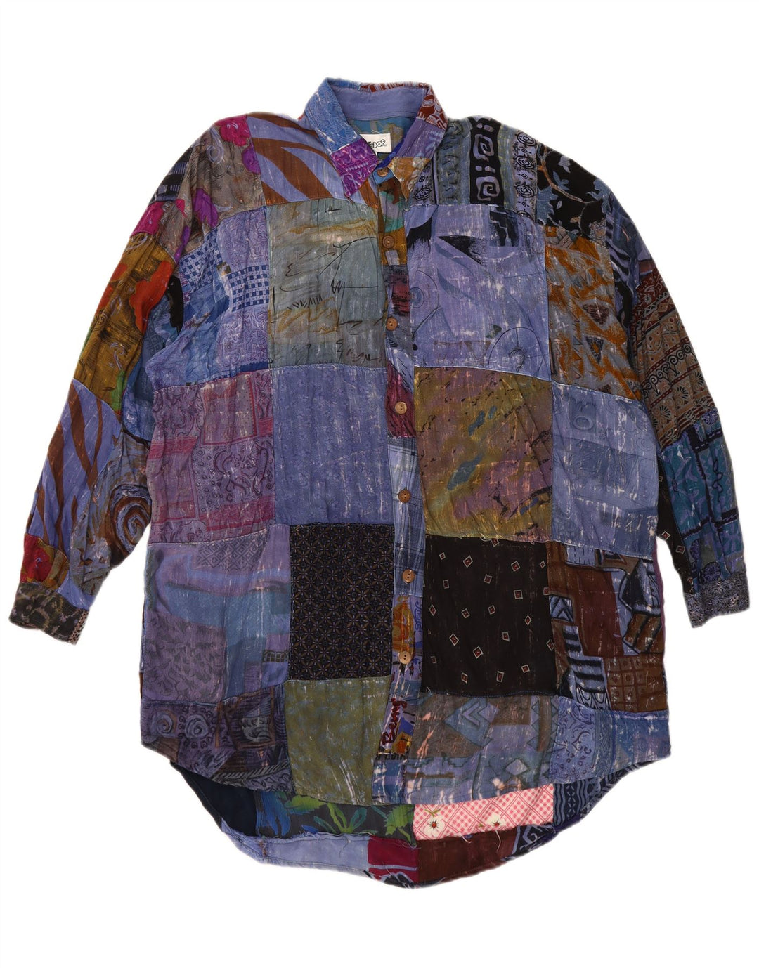 We Be Bop Vestido camisero extragrande para mujer UK 40 XL Patchwork multicolor