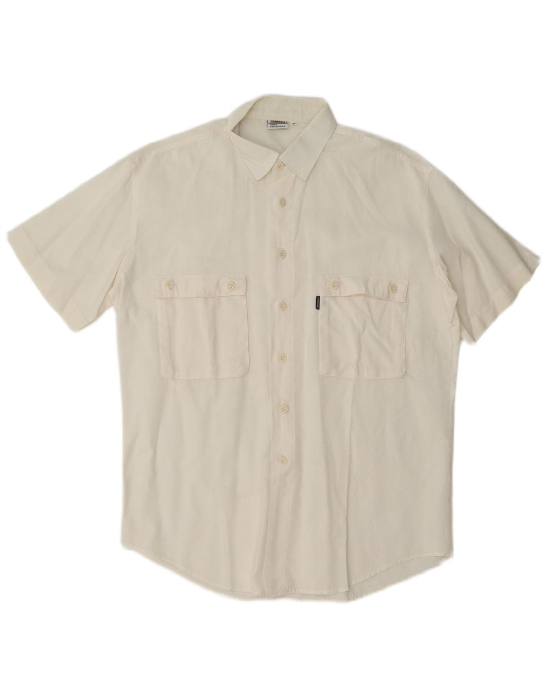 Camisa Carrera Hombre Manga Corta Medium White