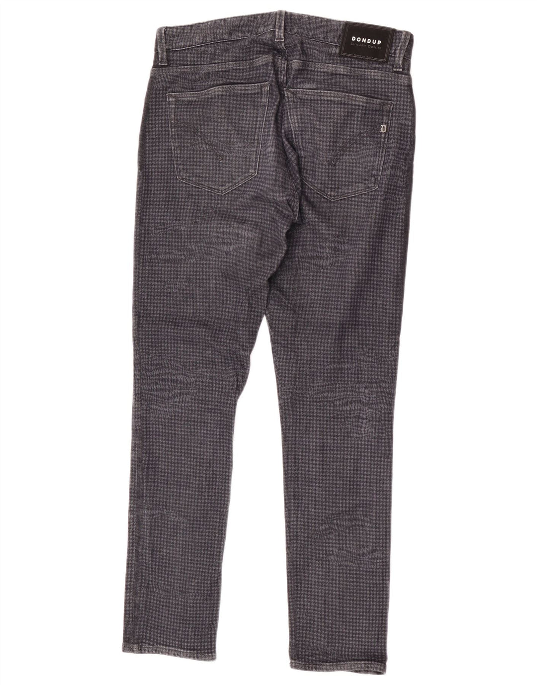 Dondup Vaqueros ajustados para hombre W32 L30 Algodón de pata de gallo gris