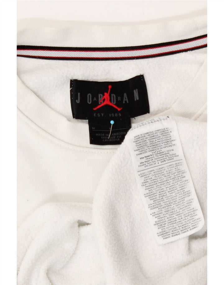 Jordan Hombre Sudadera Jumper Medium Blanco Algodón