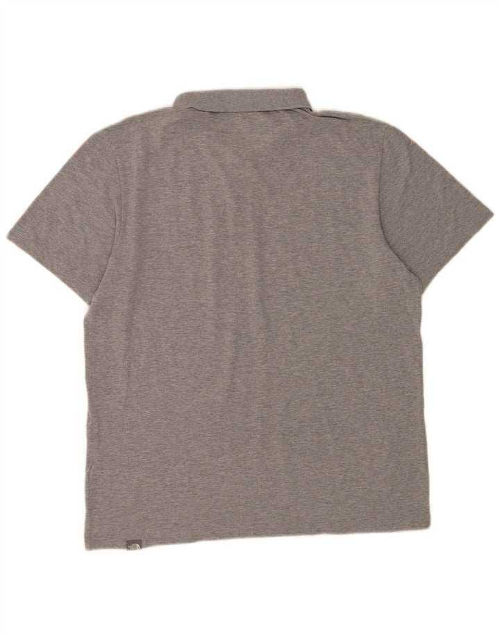 The North Face Polo para hombre de algodón gris grande