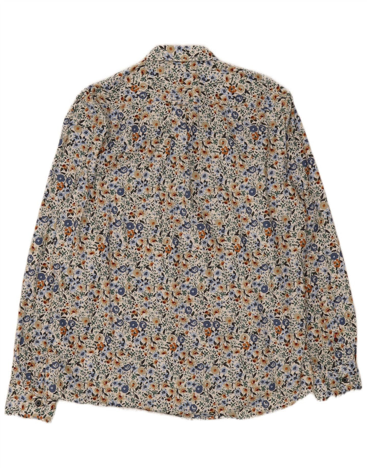 Camisa Olymp Hombre Grande Algodón Floral Multicolor