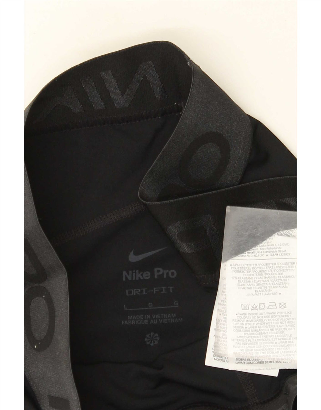 Nike - Leggings gráficos Dri Fit para mujer, talla 40, poliéster negro grande