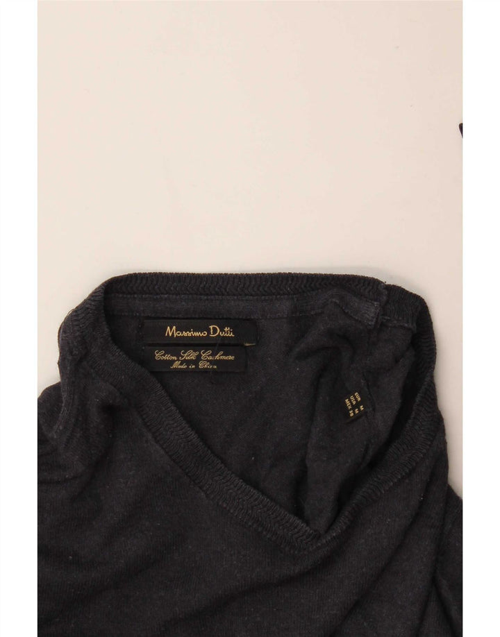 Jersey Massimo Dutti Mujer Cuello Redondo Jersey Medio Azul Marino Algodón