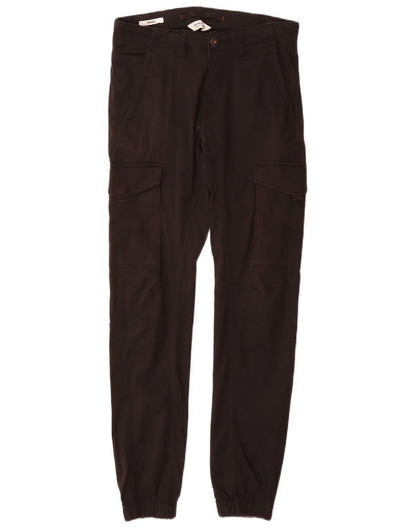 Jack & Jones Mens Tapered Joggers Cargo Pantalones W29 L34 Algodón Negro