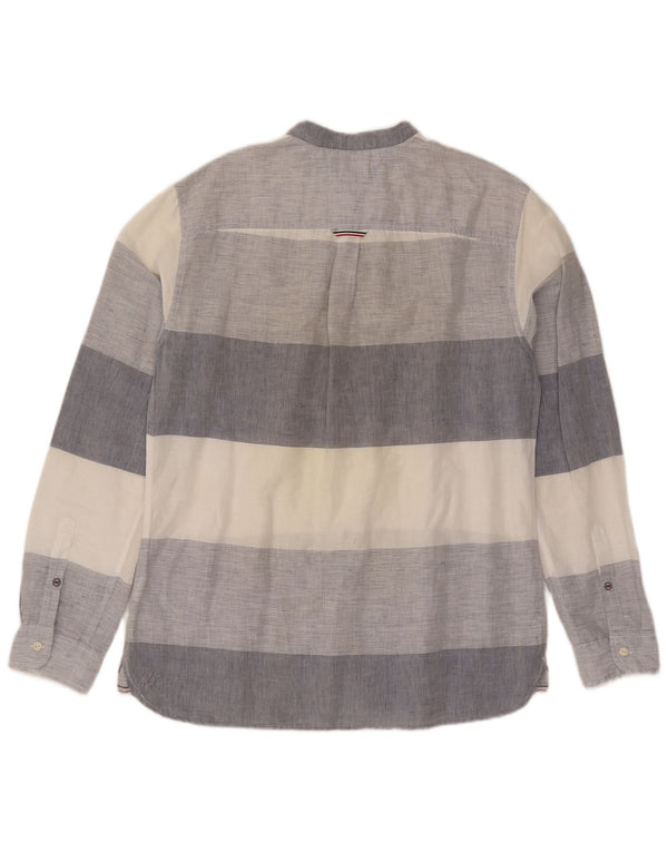 Camisa Tommy Hilfiger Regular Fit para hombre de lino a rayas multicolor grande