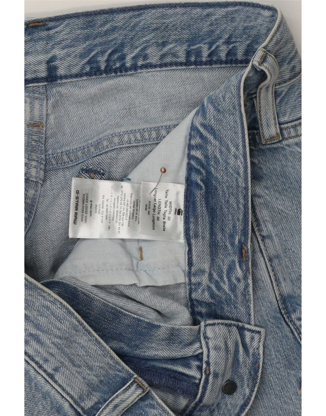 Vaqueros G-Star Judee Loose para hombre W30 L30 Algodón azul