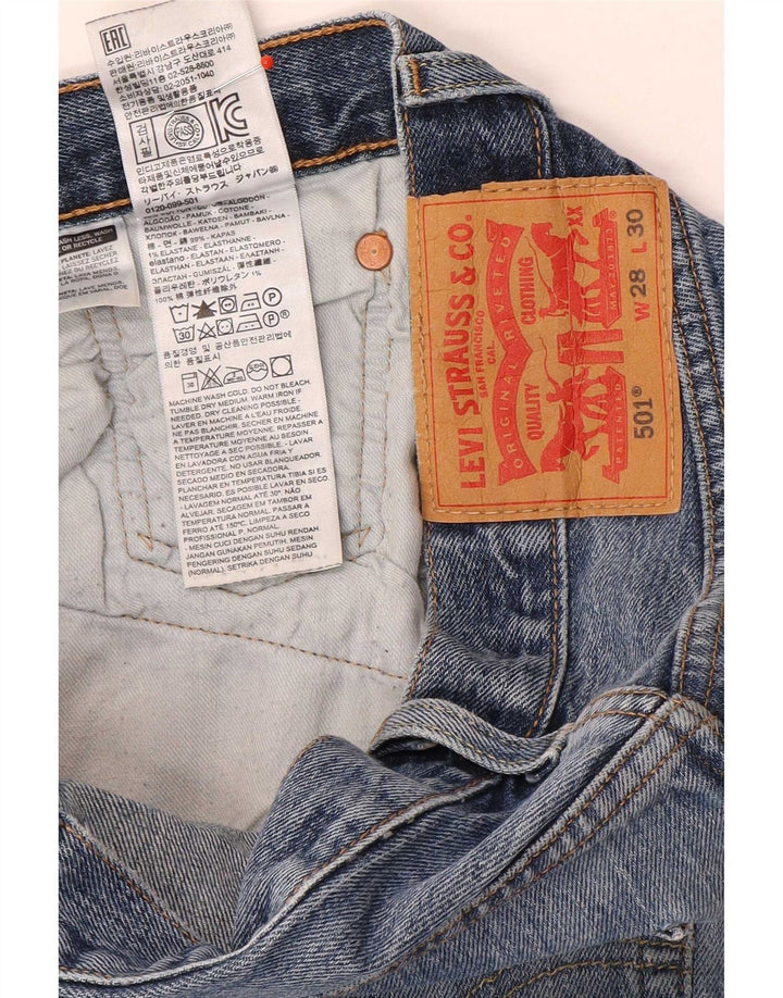 Levi's Hombre 501 Vaqueros Rectos W28 L30 Algodón Azul