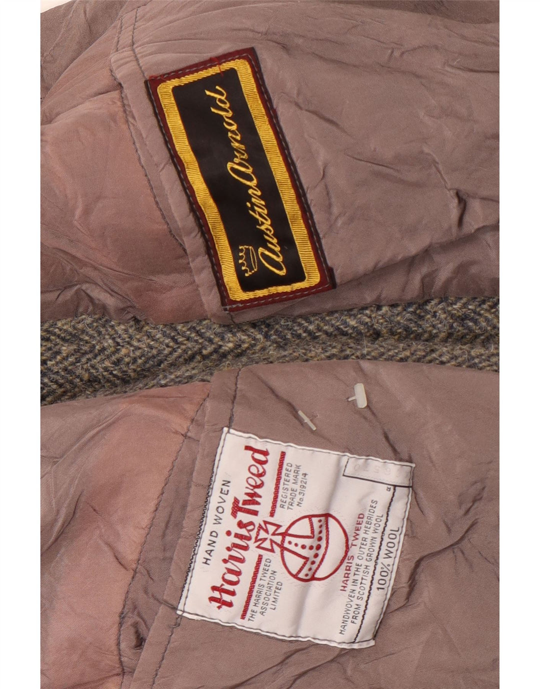 Harris Tweed Chaqueta tipo blazer de 2 botones para hombre Reino Unido 38 Lana de espiga gris medio