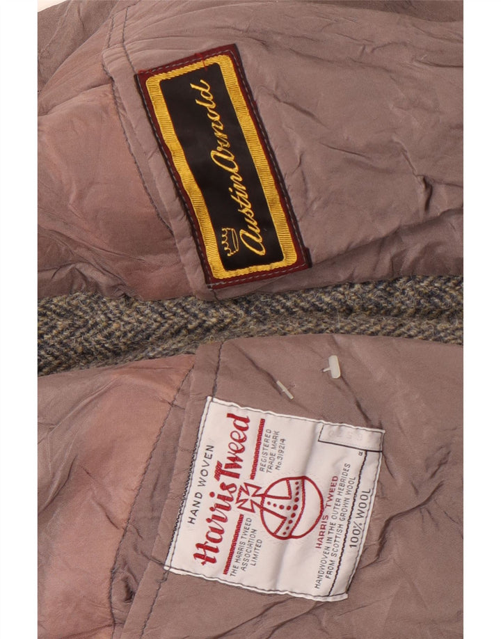 Harris Tweed Chaqueta tipo blazer de 2 botones para hombre Reino Unido 38 Lana de espiga gris medio
