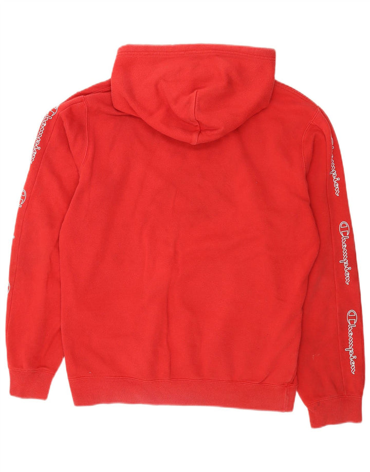 Champion Sudadera Con Capucha Gráfica Para Hombre Jersey De Algodón Rojo Medio