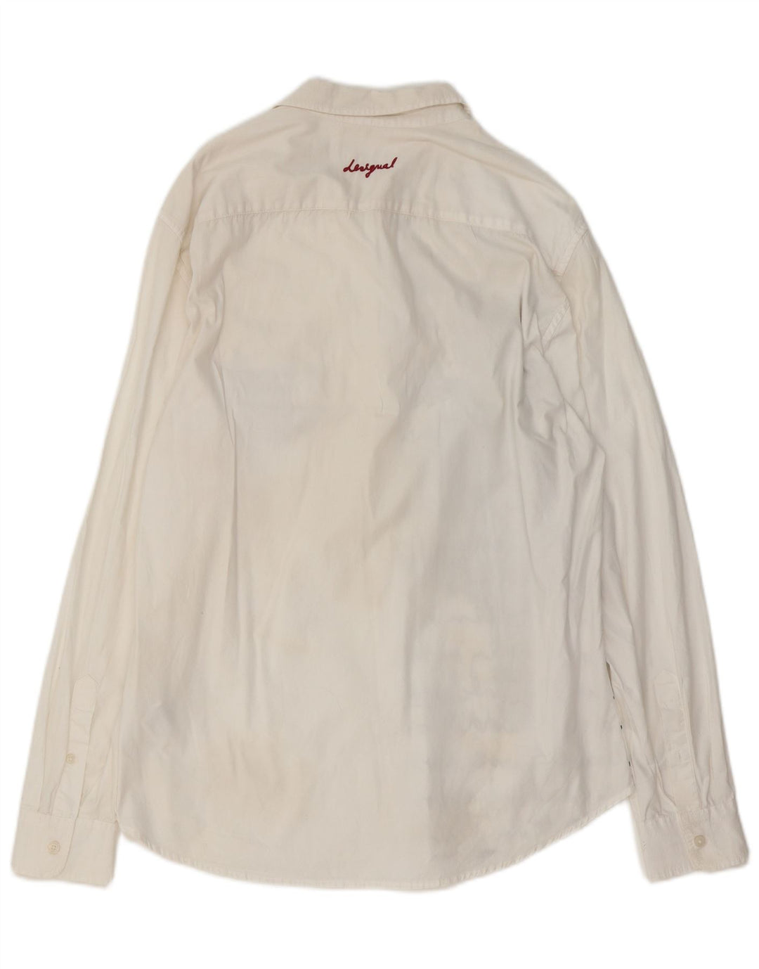 DESIGUAL Camisa estampada de corte regular para hombre Algodón blanco grande