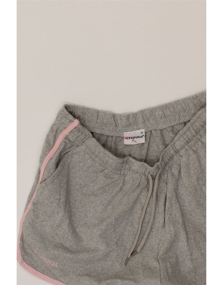 SUPERGA Womens Sport Shorts UK 10 Small  Grey Cotton Vintage Superga and Second-Hand Superga from Messina Hembry 
