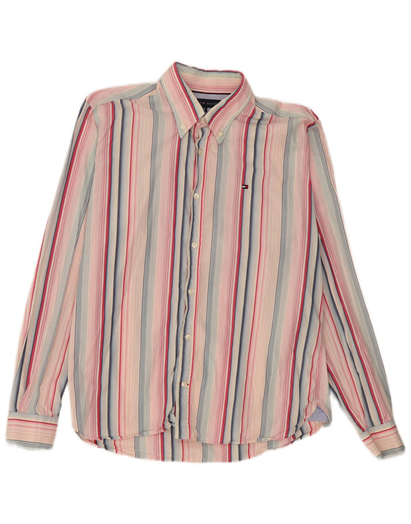 Camisa Tommy Hilfiger Hombre Mediana Algodón A Rayas Multicolor