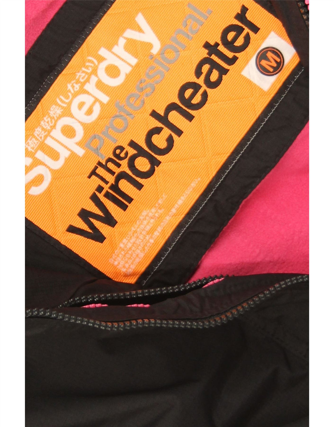 Superdry Chaqueta Cortavientos Gráfica para Mujer UK 44 Mediano Negro