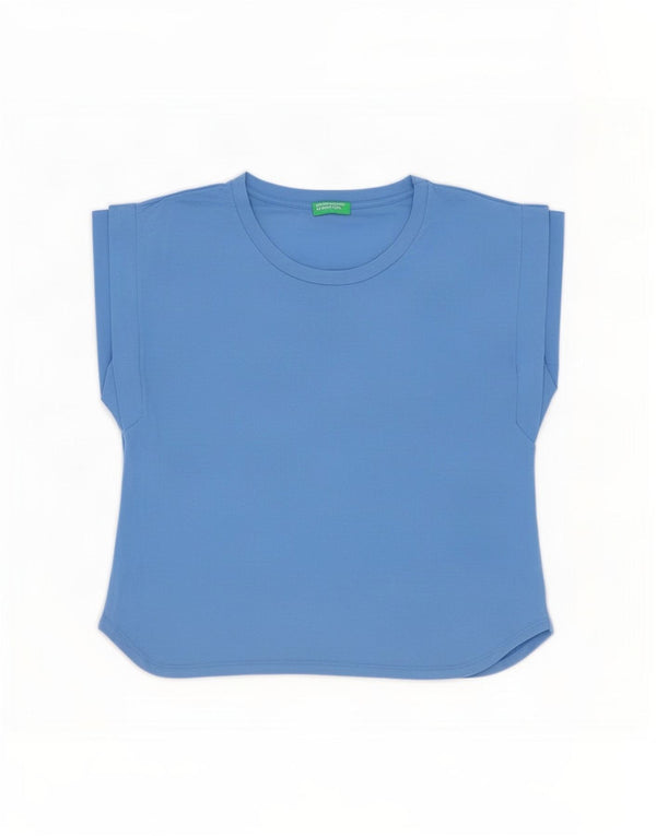 Benetton Camiseta Sin Mangas Mujer ES 40 XL Algodón Azul