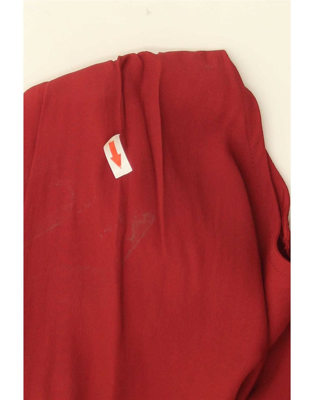 Blusa vintage para mujer Top IT 46 Seda roja grande