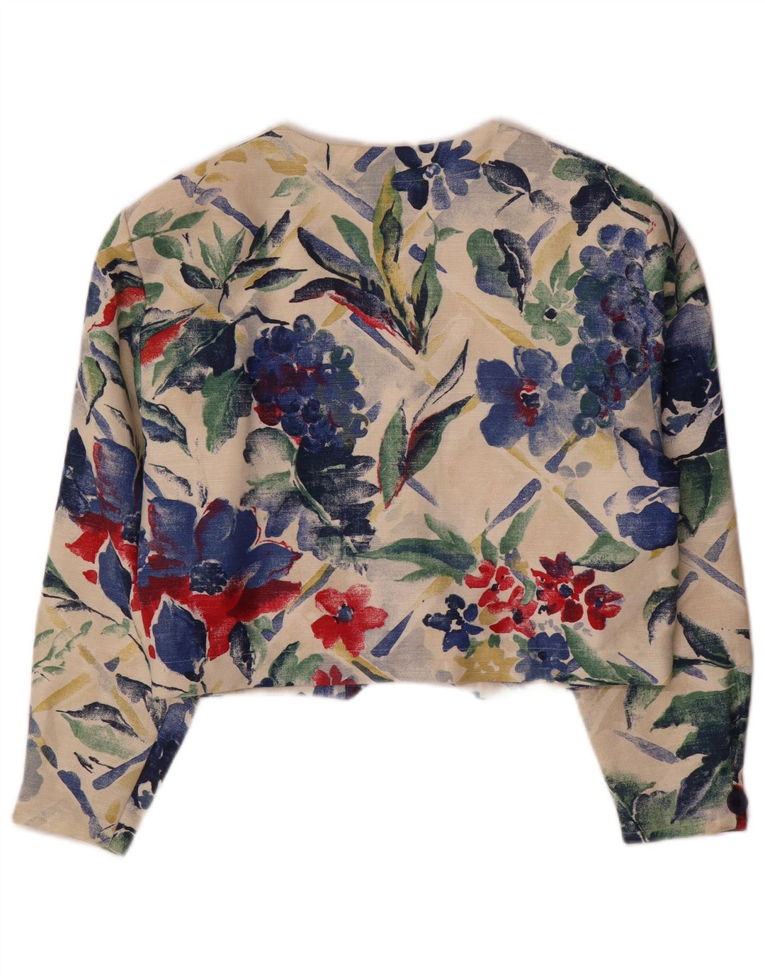 BONITA Chaqueta tipo blazer corta de 4 botones para mujer UK 10 Small Multicolor Floral