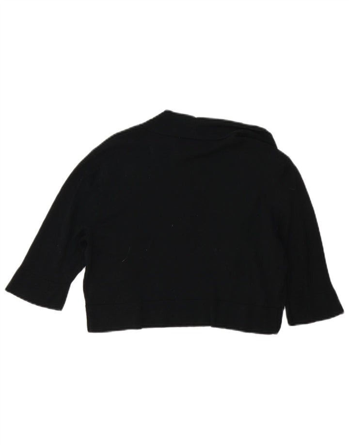 Mossimo Jersey Bolero Abierto de Manga Corta para Mujer UK 40 Mediano Algodón Negro
