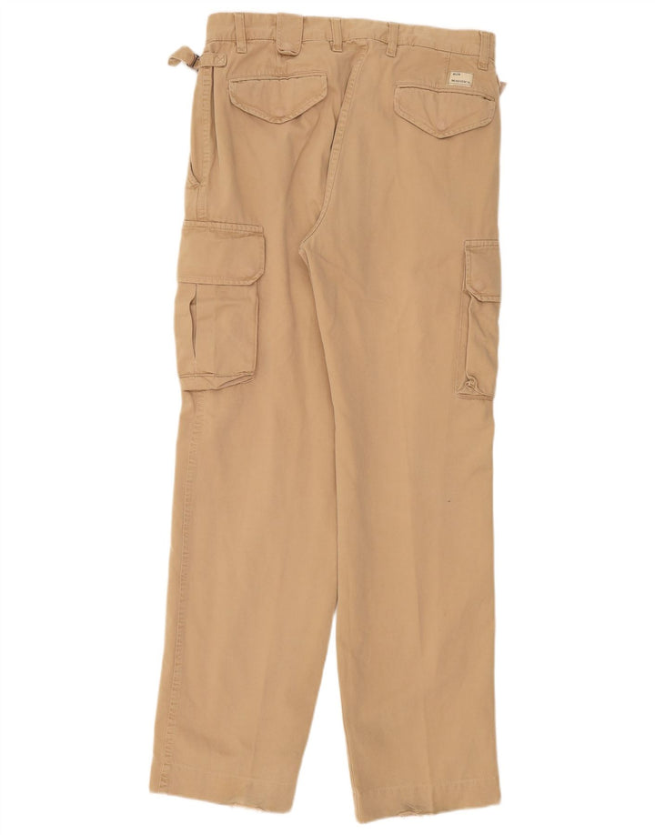 Mason's Pantalones cargo rectos para hombre W32 L33 Algodón beige
