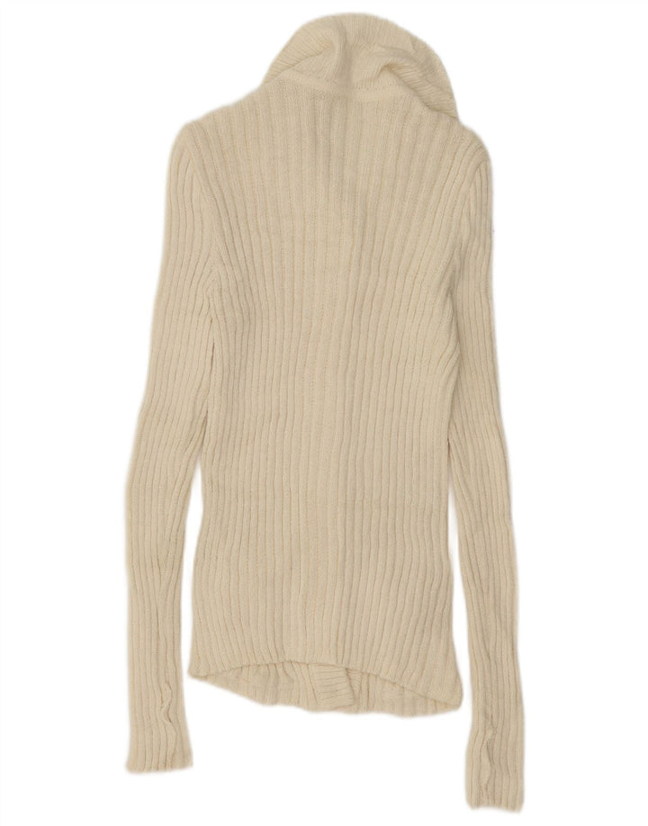 Vintage mujer Cardigan suéter medio de blanco