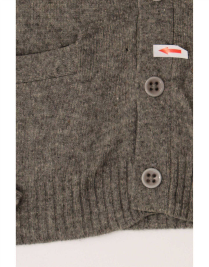 Cárdigan Penguin para hombre de lana de cordero gris medio