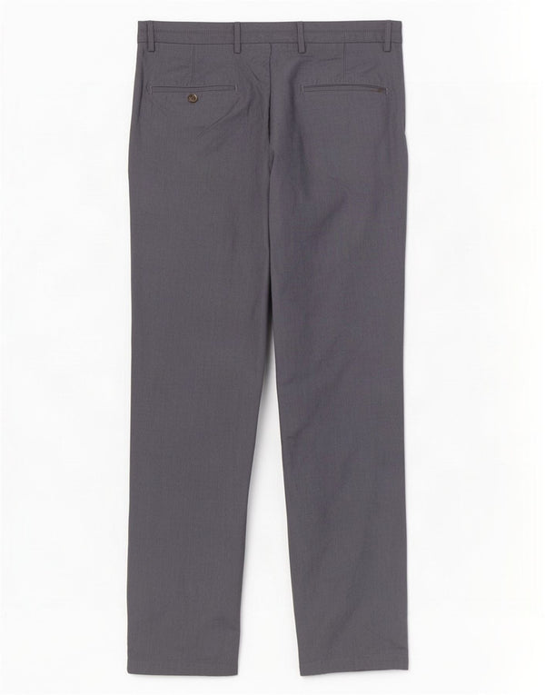 Massimo Dutti Pantalón Chino Recto Hombre EU 40 Medium W31 L30 Gris Algodón
