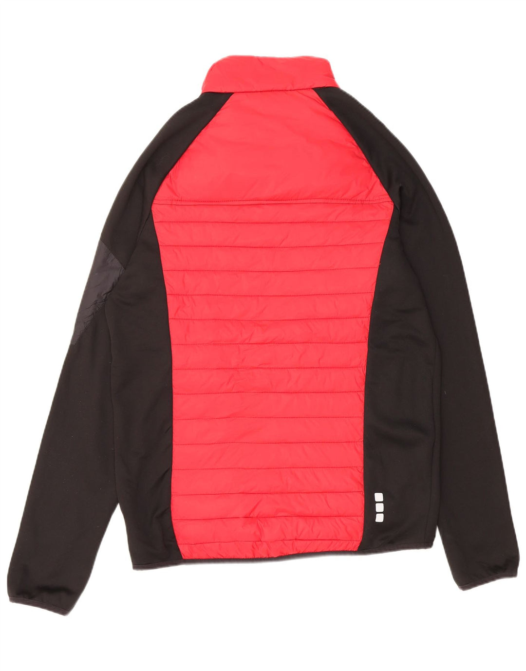 Elevate Chaqueta bomber acolchada con cremallera para hombre UK 38 Medium Red Colourblock Nylon