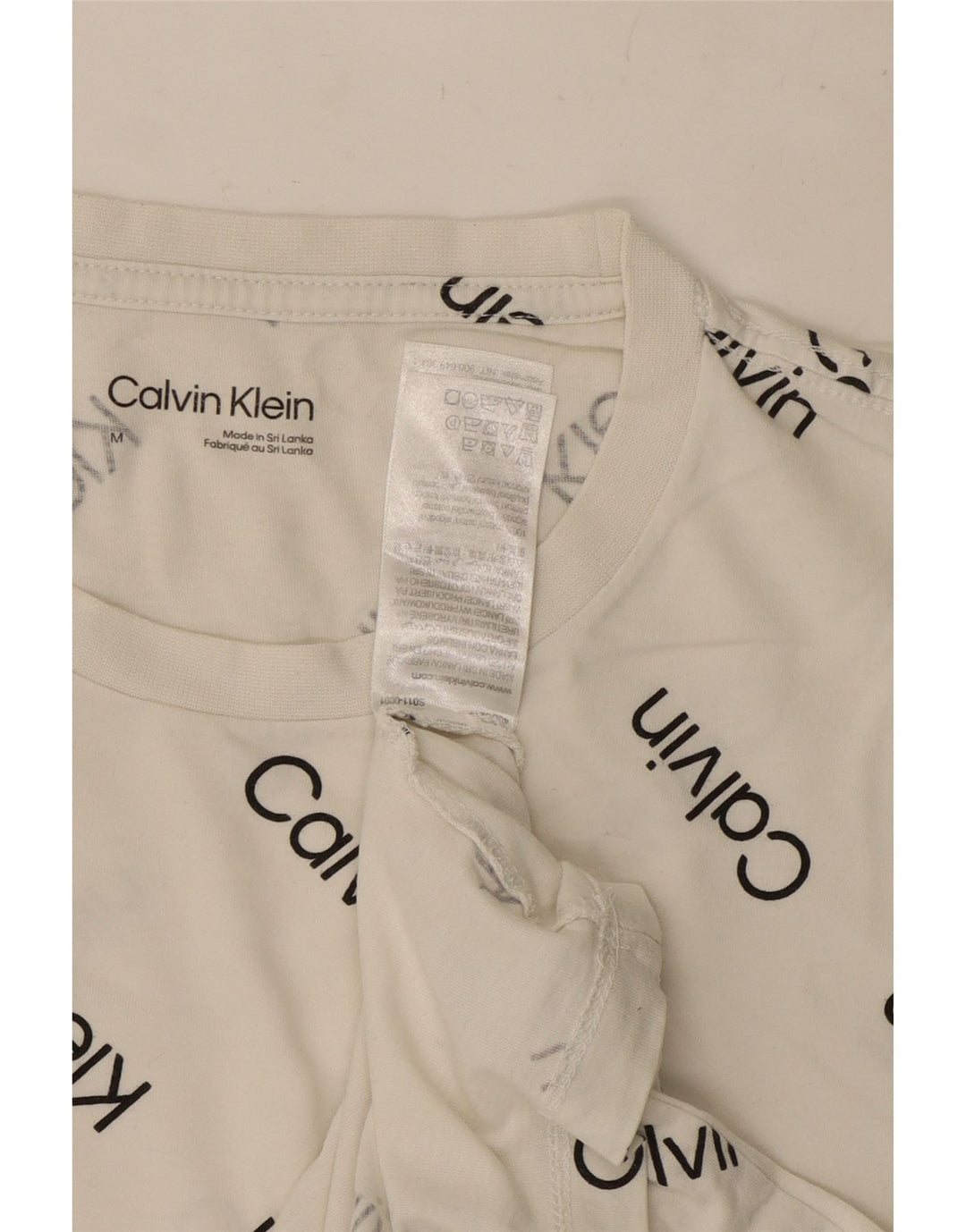 Calvin Klein - Camiseta gráfica para hombre, parte superior de algodón blanco mediano