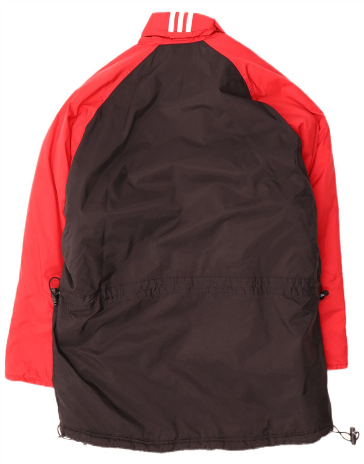 ADIDAS Abrigo acolchado holgado para hombre UK 40/42 Medium Black Colourblock