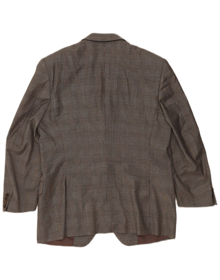 Canali Chaqueta tipo blazer de 3 botones para hombre IT 54 2XL Lana a cuadros gris