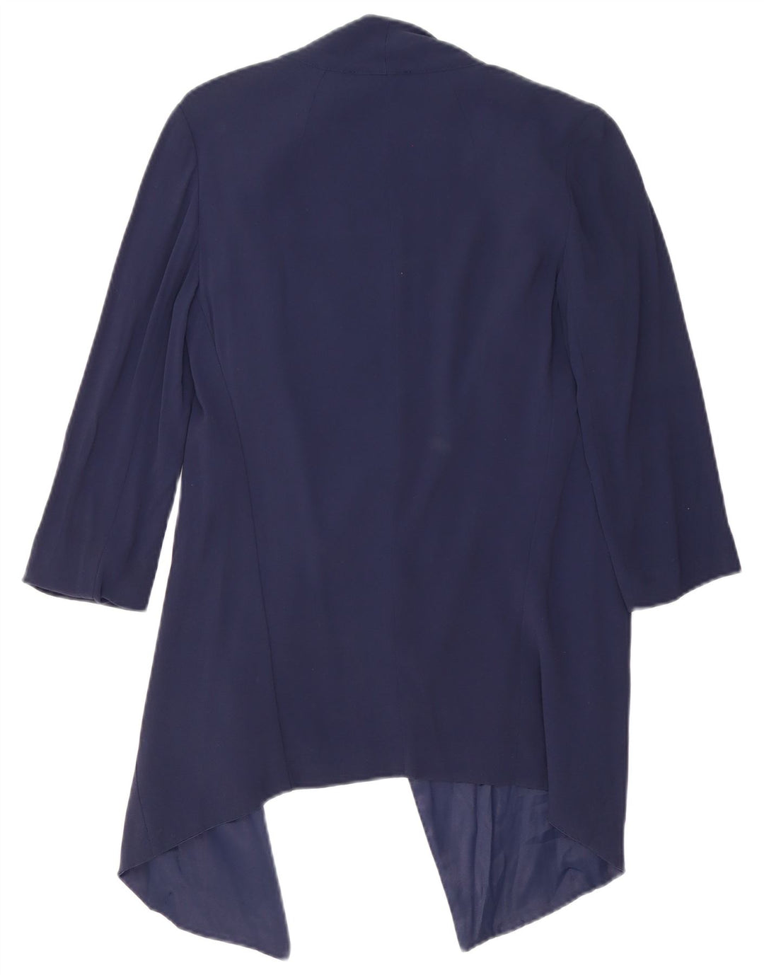 Max & Co. Chaqueta tipo blazer abierta de manga 3/4 para mujer UK 6 XS Viscosa azul marino