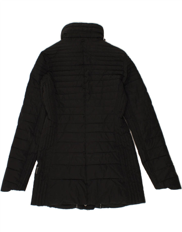 ARMANI JEANS Womens Padded Coat US 8 Medium Black Polyester Vintage Armani Jeans and Second-Hand Armani Jeans from Messina Hembry 