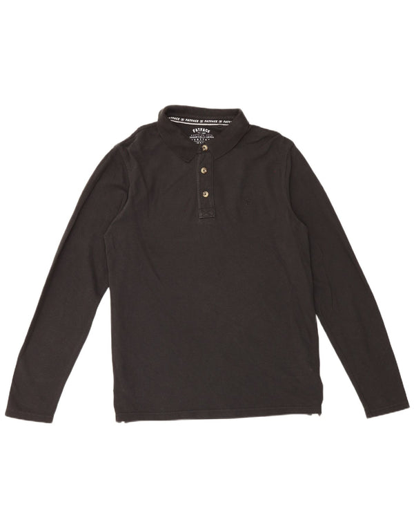 Polo de manga larga para hombre de Fat Face, talla grande, de algodón negro