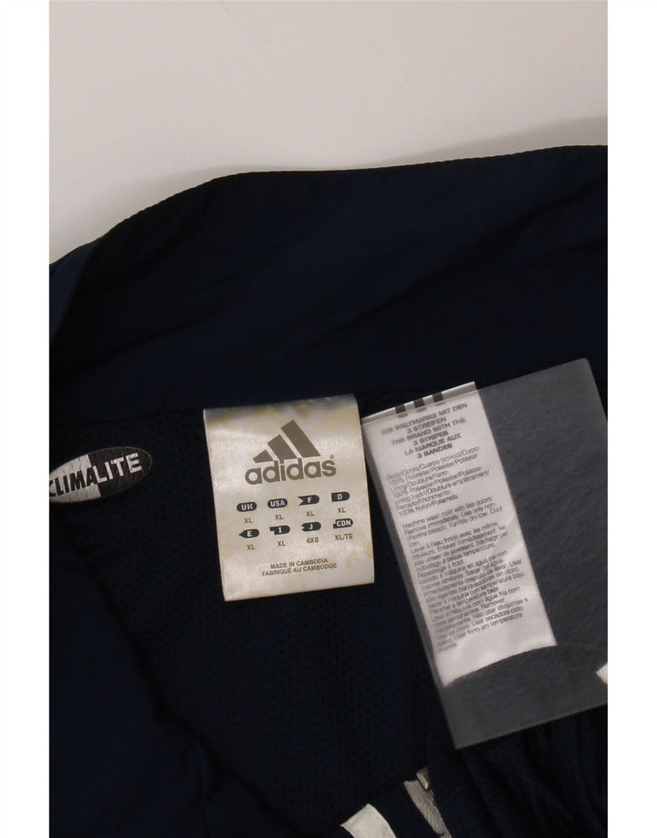 Adidas Mens Climalite Rain Jacket UK 42 XL Azul Marino Poliéster