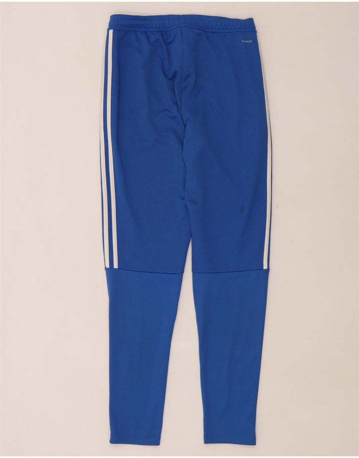 ADIDAS Mujer Climalite Chándal Pantalones UK 10 Pequeño Azul Poliéster