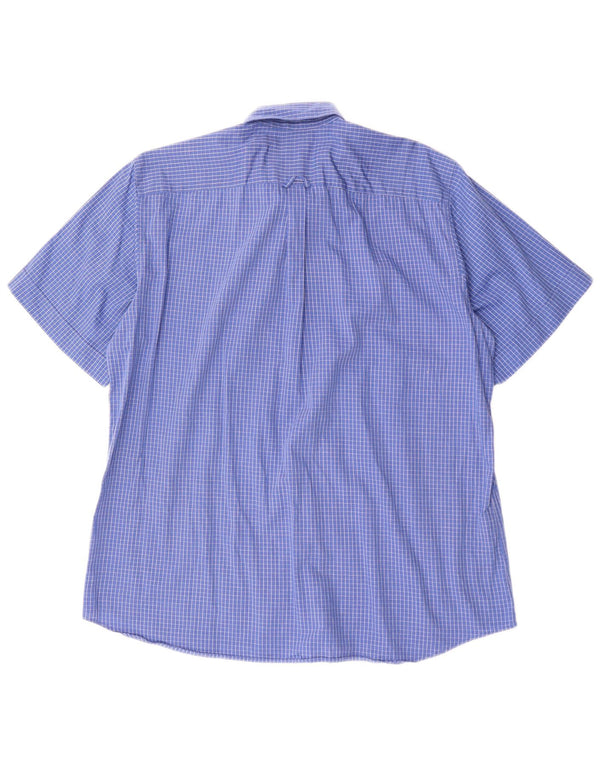 Daniel Hechter Mens Short Sleeve Shirt XL Blue Check