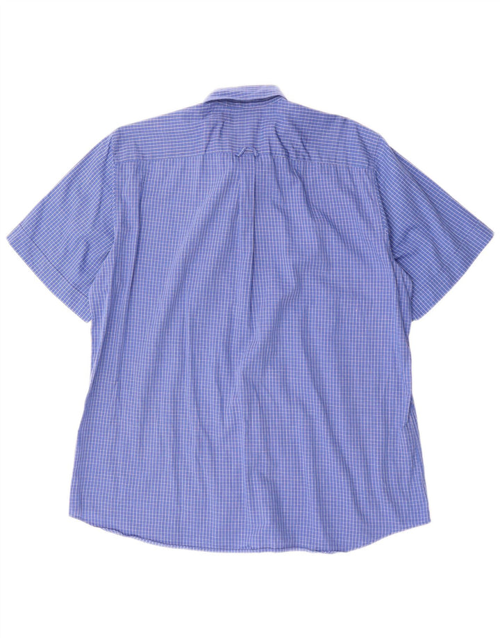 Daniel Hechter Camisa de manga corta para hombre XL Blue Check