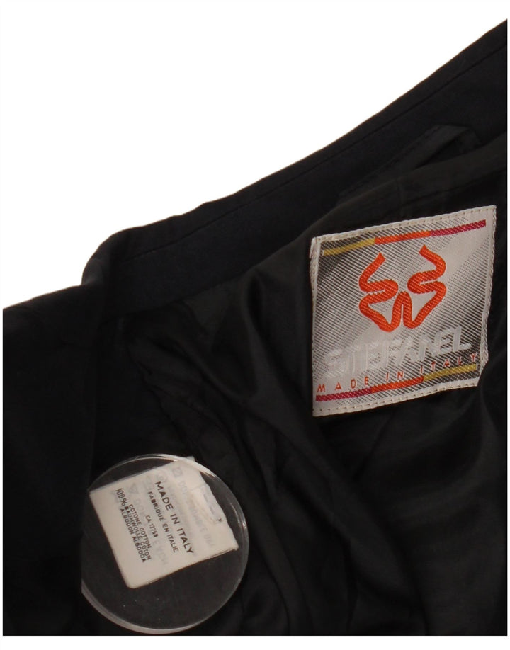 Stefanel Chaqueta tipo blazer de 2 botones para hombre UK 38 Medium Azul marino Algodón