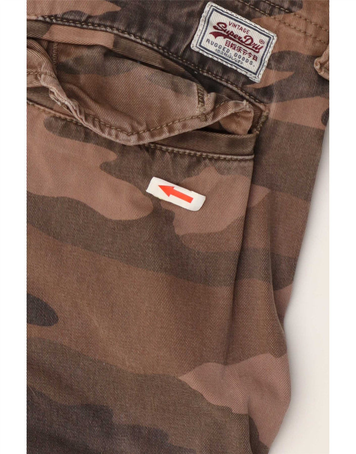 Superdry Shorts Cargo Para Hombre Grande W36 Algodón De Camuflaje Marrón