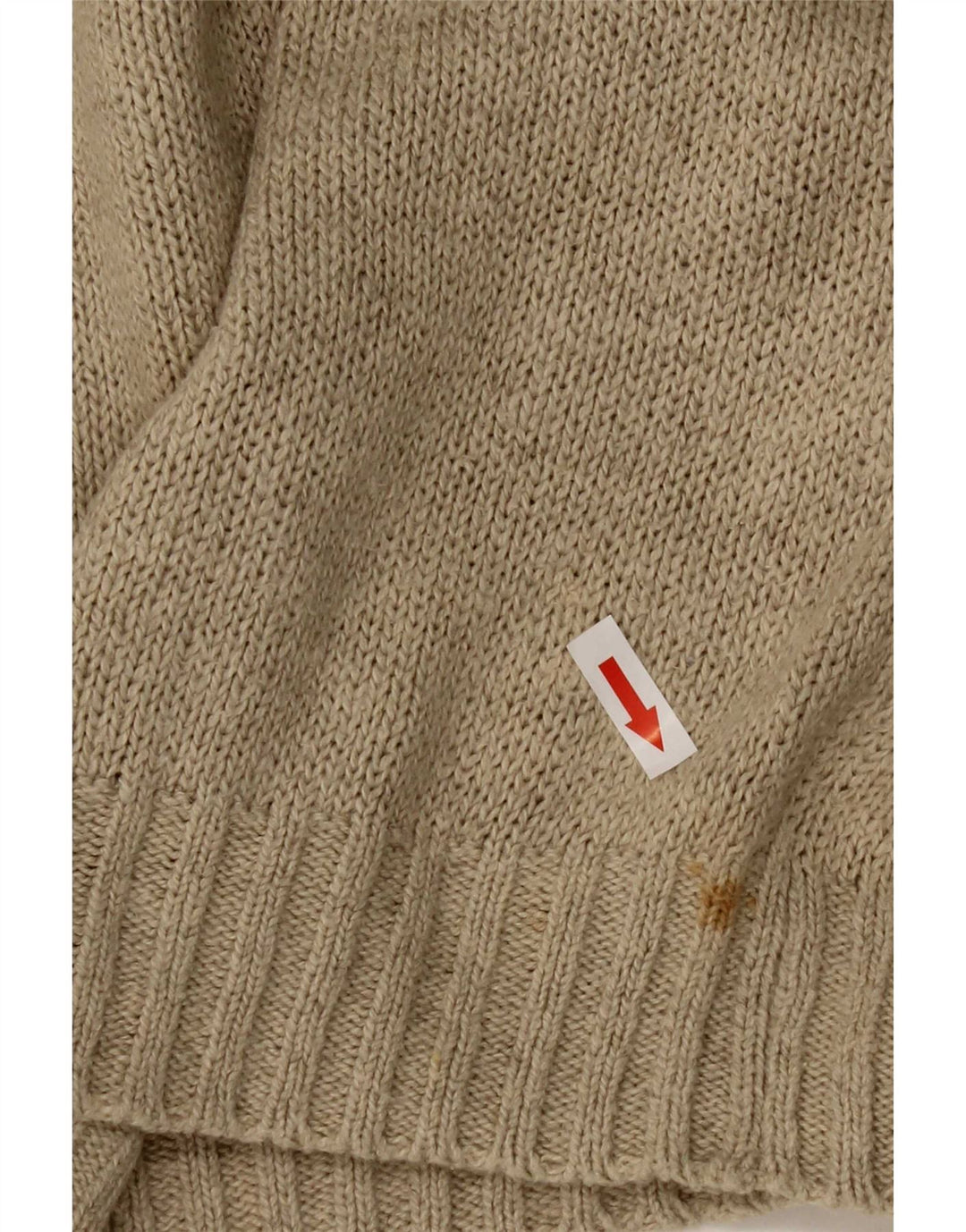 Benetton Hombre Camiseta Sin Mangas Sin Mangas Algodón Beige Medio