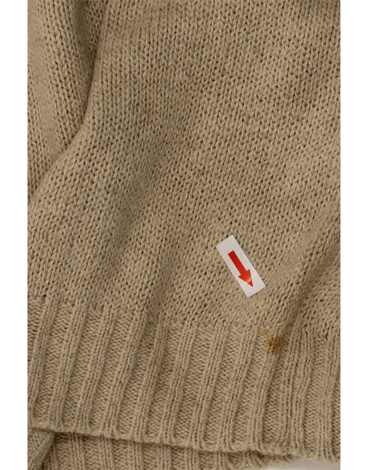 Benetton Hombre Camiseta Sin Mangas Sin Mangas Algodón Beige Medio